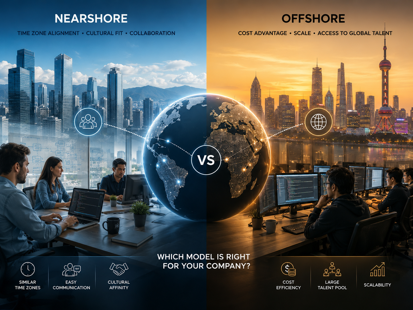 Nearshore vs offshore IT staffing models for global technology talent